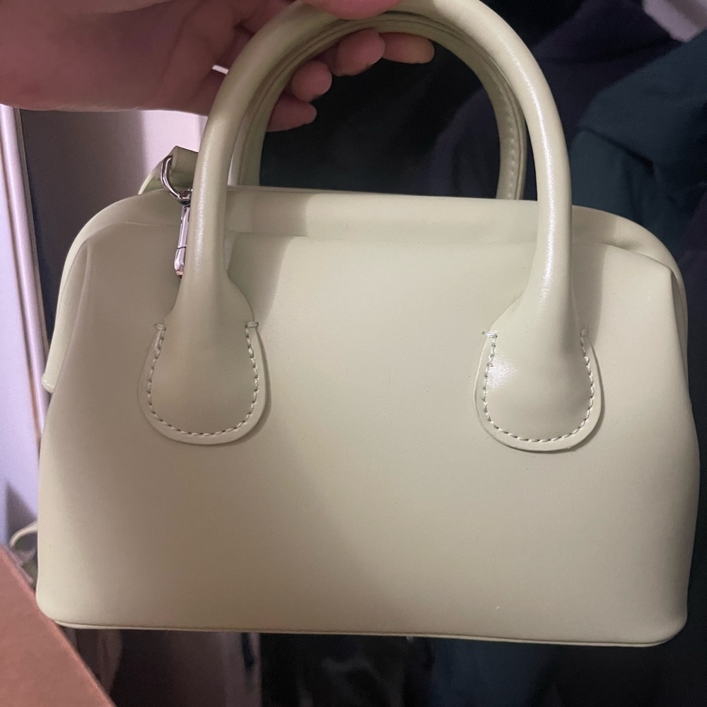 Soft Green Women's Top-Handle Crossbody Bag - Picture 2 of 5